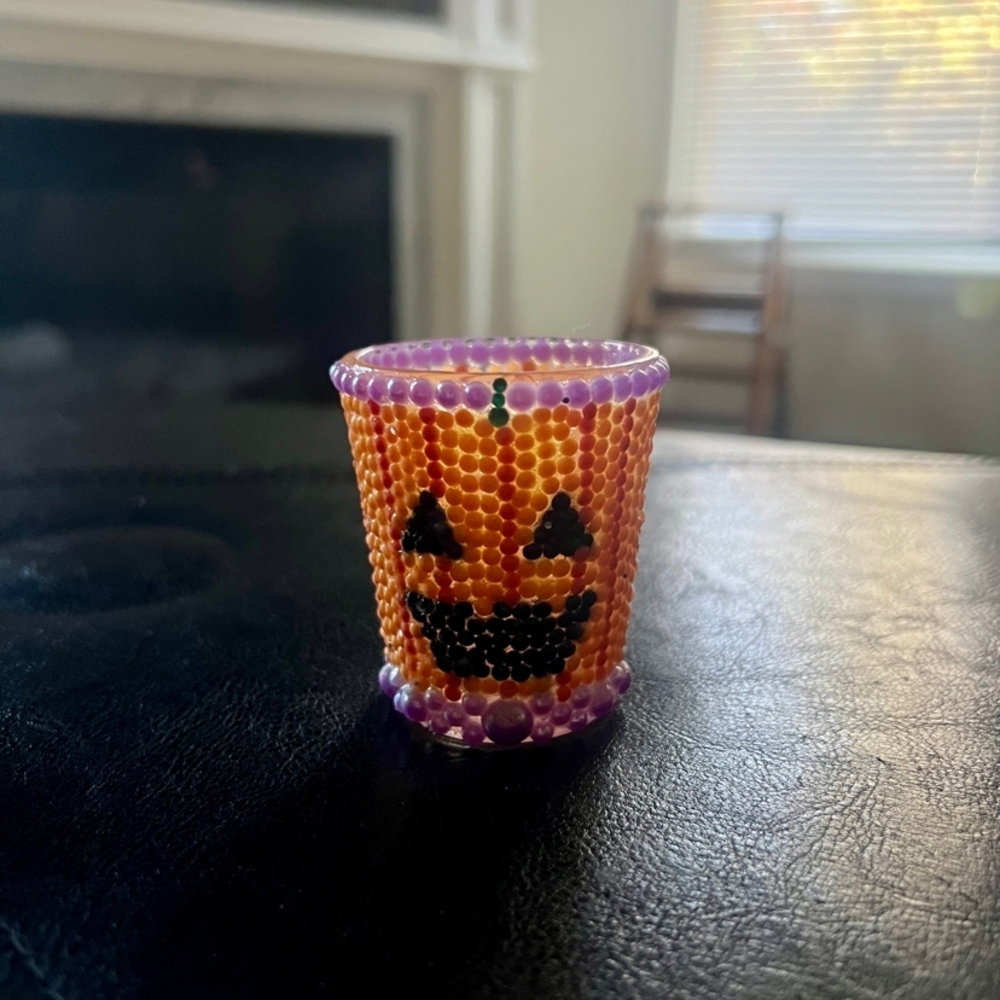 jack o lantern shot glass